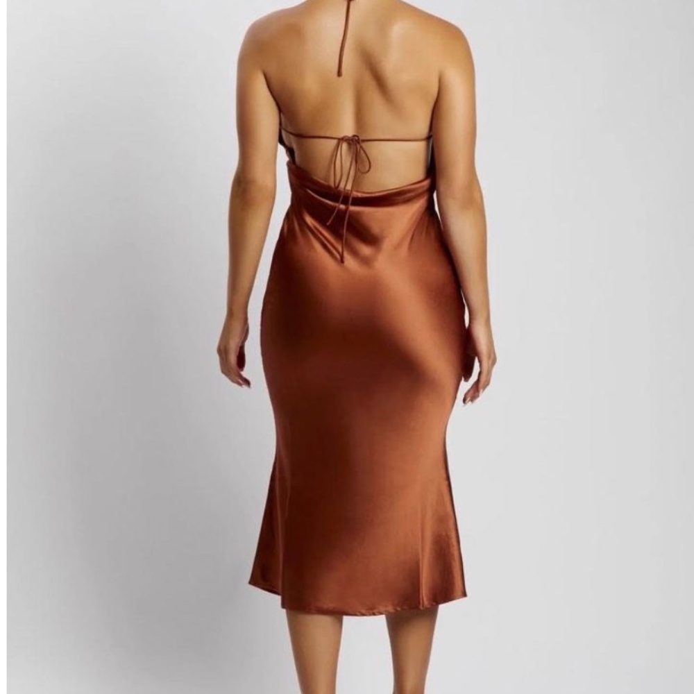 MESHKI Dress, color chocolate, Size S